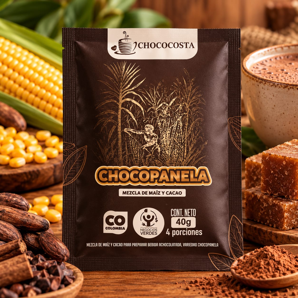 Chocolate Costeño Choco Panela– 40g | CHOCOCOSTA®