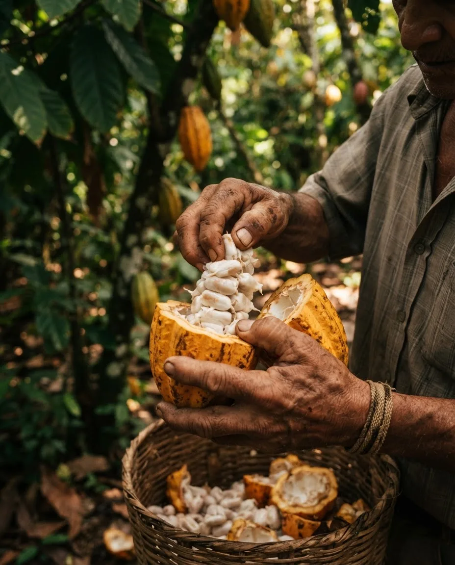CHOCOCOSTA manos cacao